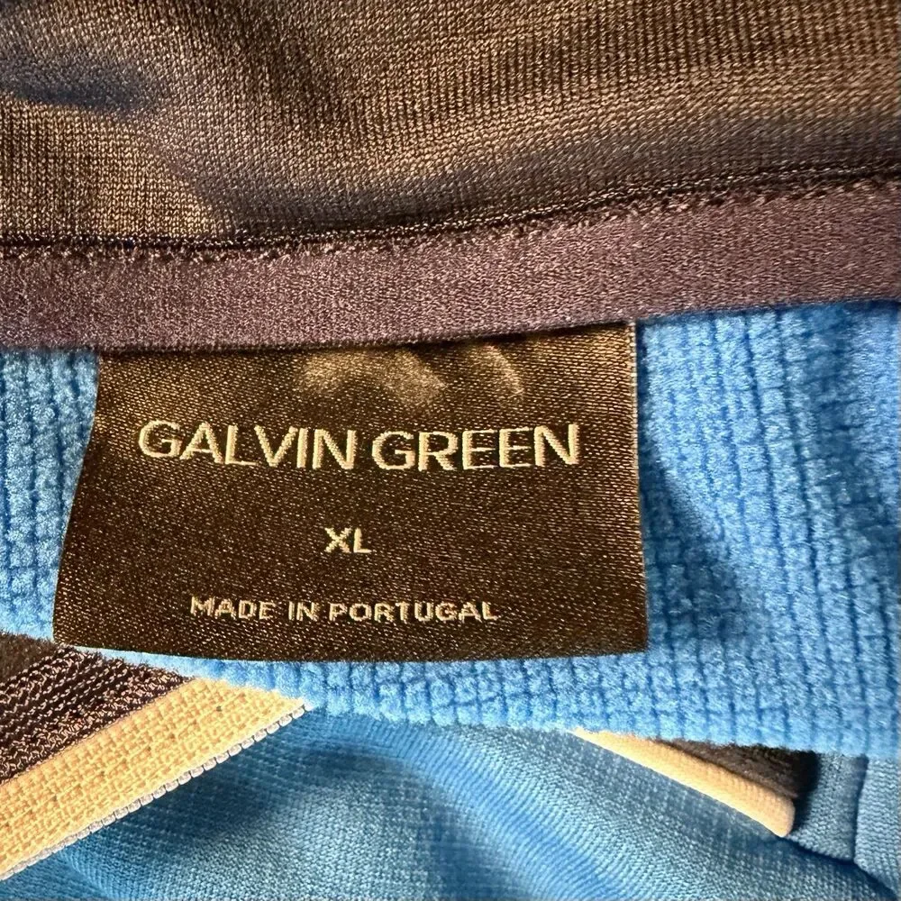 Galvin Green Pullover Jacket Mens XL Blue 1/4 Zip Golf Performance Stretch